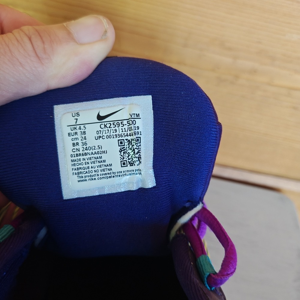 Nike Air Max 270 React Eggplant Magic Flamingo CK2595-500 Women's Size 7 EUC - Picture 5 of 7